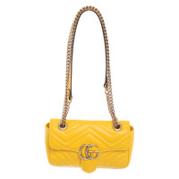 Gucci Marmont Bag aus Leder in Gelb