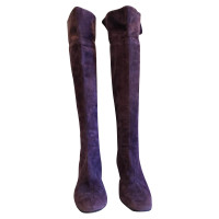 Hobbs Purple Suede Knee High Boots