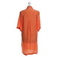 Stella McCartney Robe en soie en orange