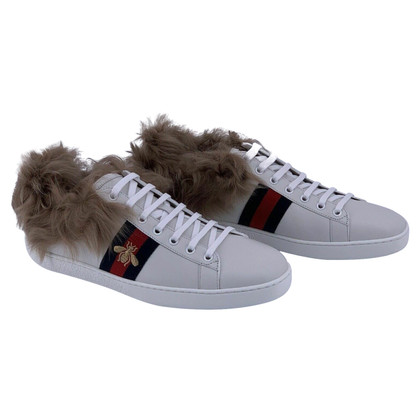 Gucci Sneakers Leer in Wit