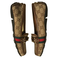 Gucci Slippers/Ballerinas Canvas in Brown