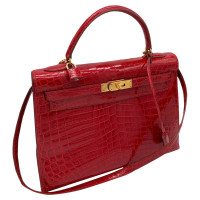 Hermès Kelly Bag 32 in Pelle in Rosso