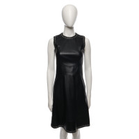 Balenciaga Kleid aus Leder in Schwarz