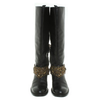 Alberta Ferretti Leather boots in black