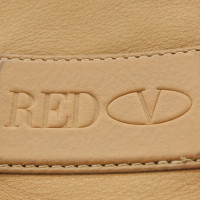 Red (V) Tote Bag in Ocker