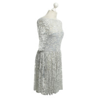 Ganni gray lace dress