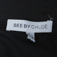 See By Chloé jupe de soie en noir