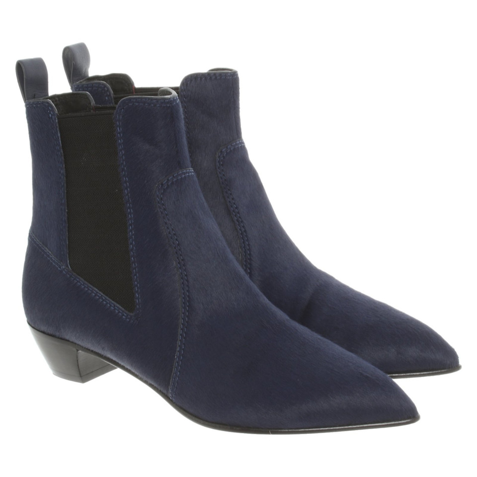 Marc By Marc Jacobs Ankle boots Fur in Blue