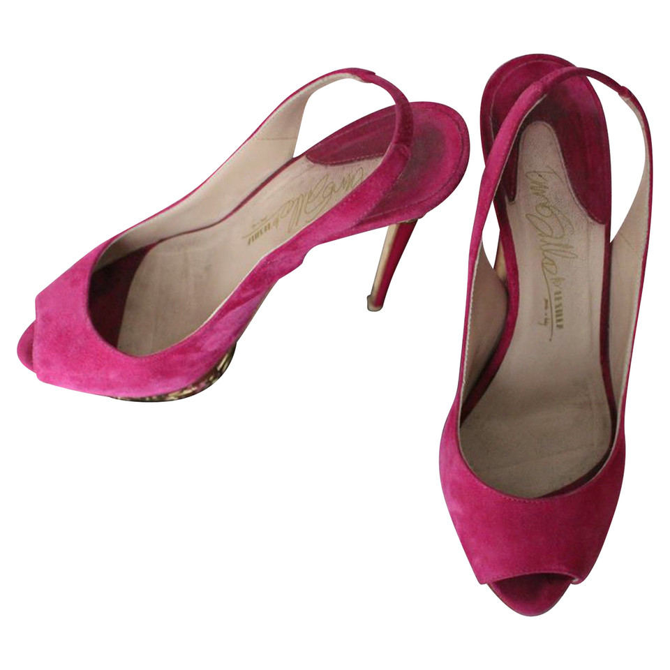 Le Silla  Pumps/Peeptoes en Daim en Fuchsia