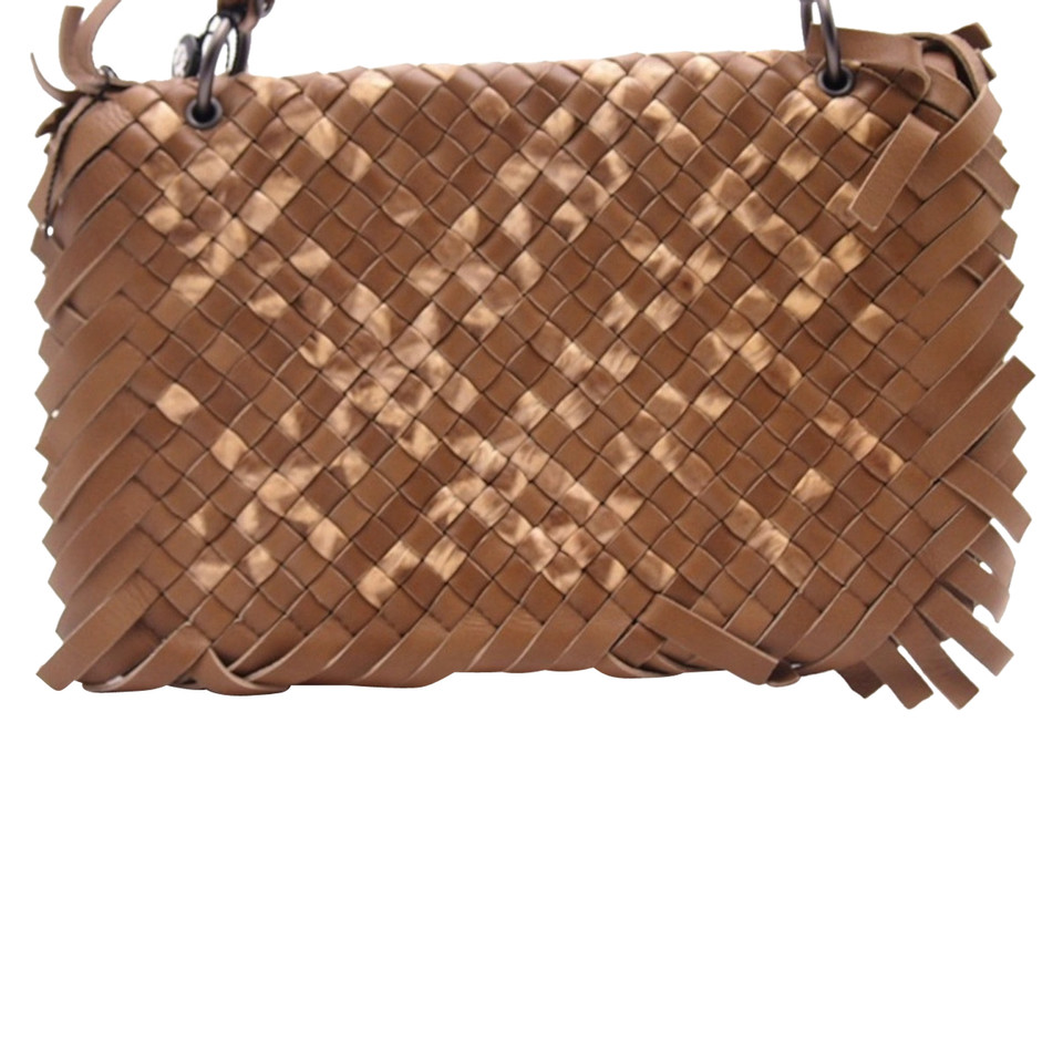 Bottega Veneta Shopper Leer in Bruin