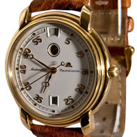 Maurice Lacroix Armbanduhr aus Leder in Braun