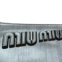 Miu Miu Clutch in Silber-Metallic