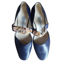 Pollini Slippers/Ballerina's Leer in Blauw