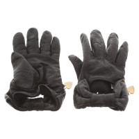 Moschino Handschuhe aus Leder in Schwarz