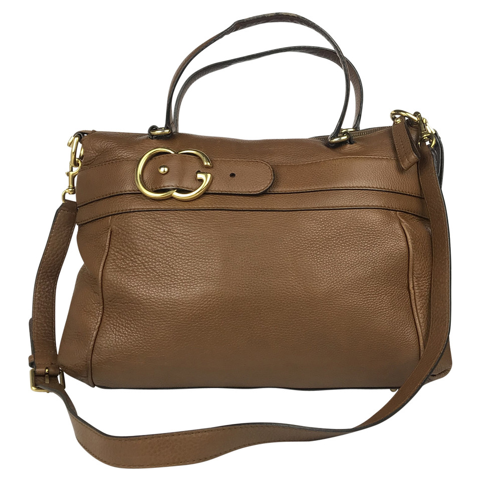 Gucci GG Running Tote aus Leder in Braun