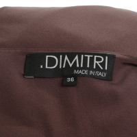 Dimitri Kleid aus Seide in Braun