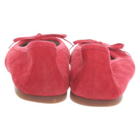 Hobbs Slippers/Ballerina's Leer in Rood