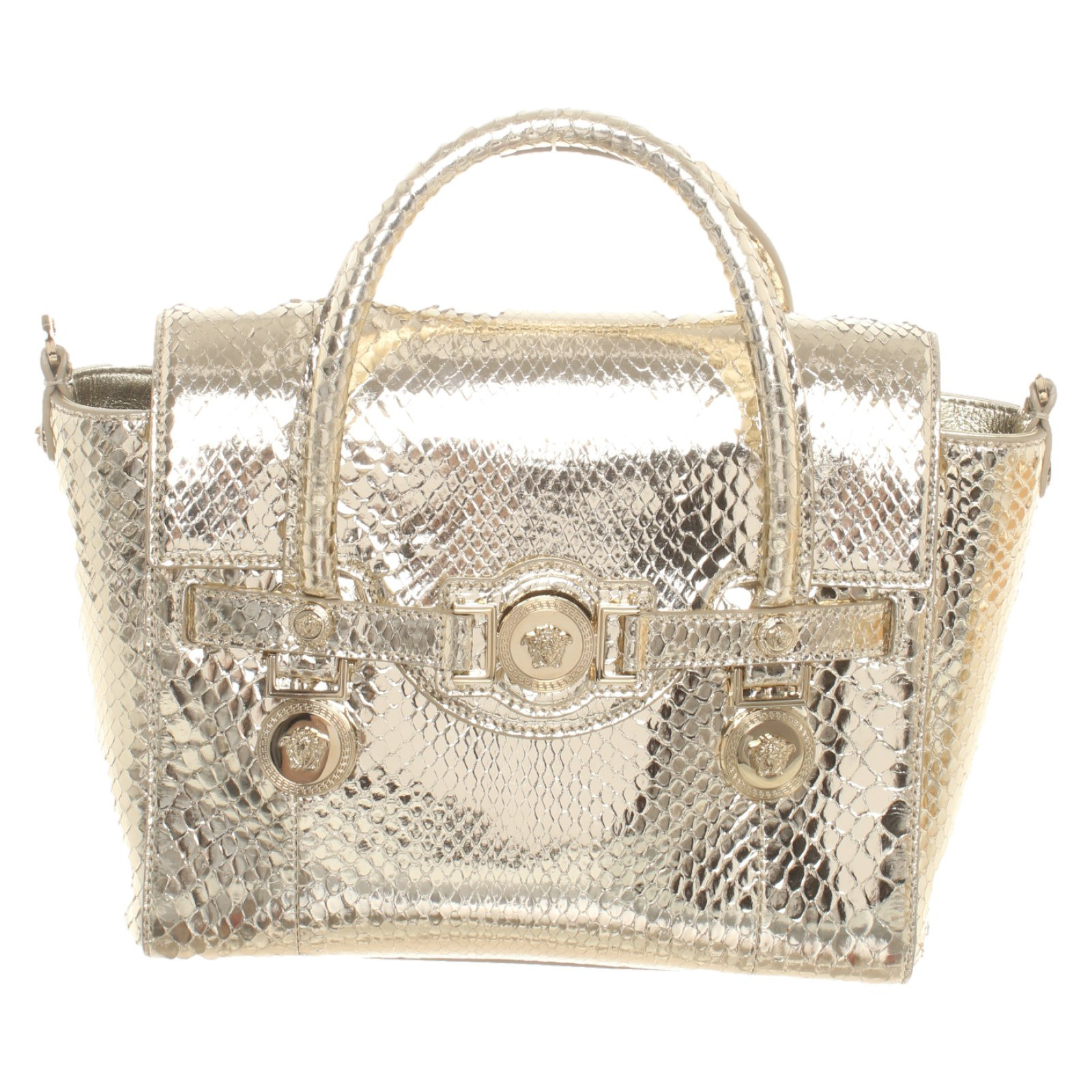 Versace Handtasche aus Lackleder in Gold - Second Hand Versace Handtasche  aus Lackleder in Gold gebraucht kaufen für 1110€ (6809038)