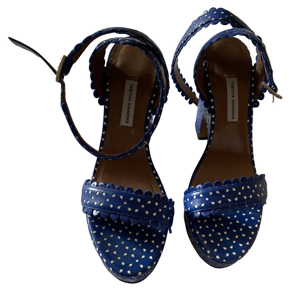 Tabitha Simmons Sandalen aus Leder in Blau