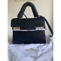 Delvaux Tempete Top Handle Bag aus Leder in Schwarz