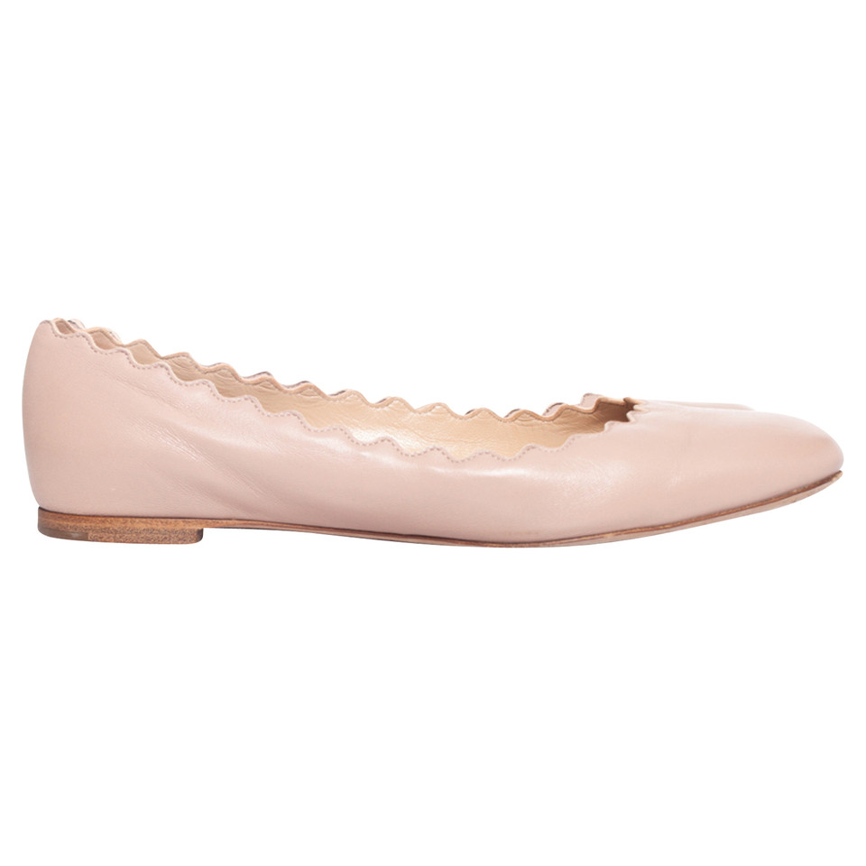 Chloé Chaussons/Ballerines en Cuir en Nude