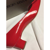 Giorgio Armani Pumps/Peeptoes Patent leather in Red