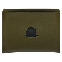 Delvaux A5 Pouch Bowler Hat Trompe l'œil Leather in Green