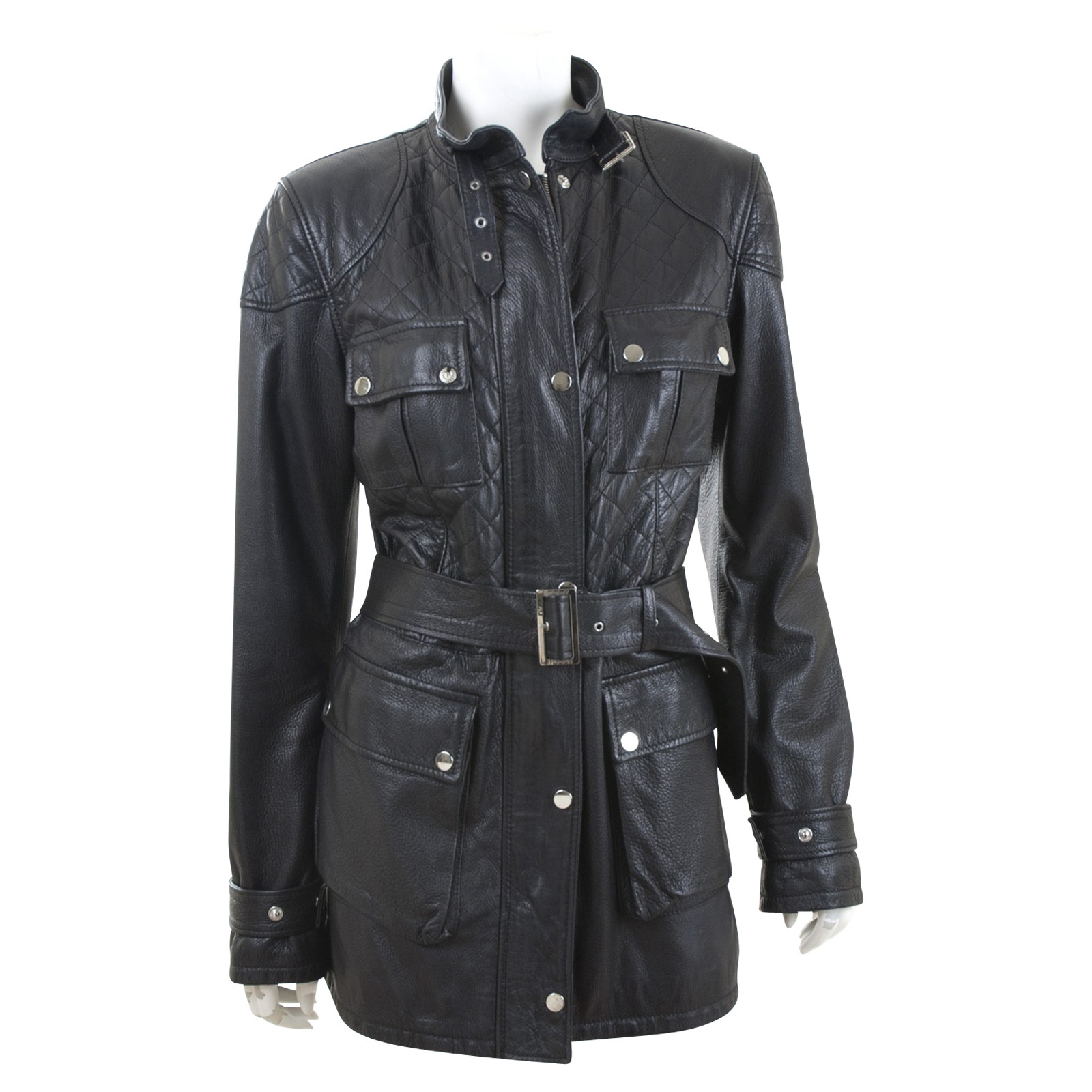 Belstaff Jacke/Mantel aus Leder in Schwarz - Second Hand Belstaff Jacke/Mantel  aus Leder in Schwarz gebraucht kaufen für 659€ (3495925)