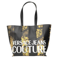 Versace Reistas Leer in Zwart