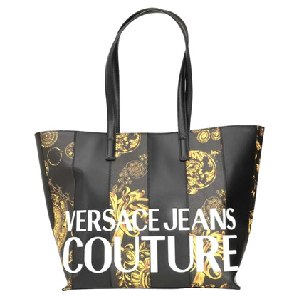 Versace Reisetasche aus Leder in Schwarz