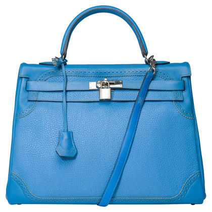 Hermès Kelly Bag 35 Leather in Turquoise