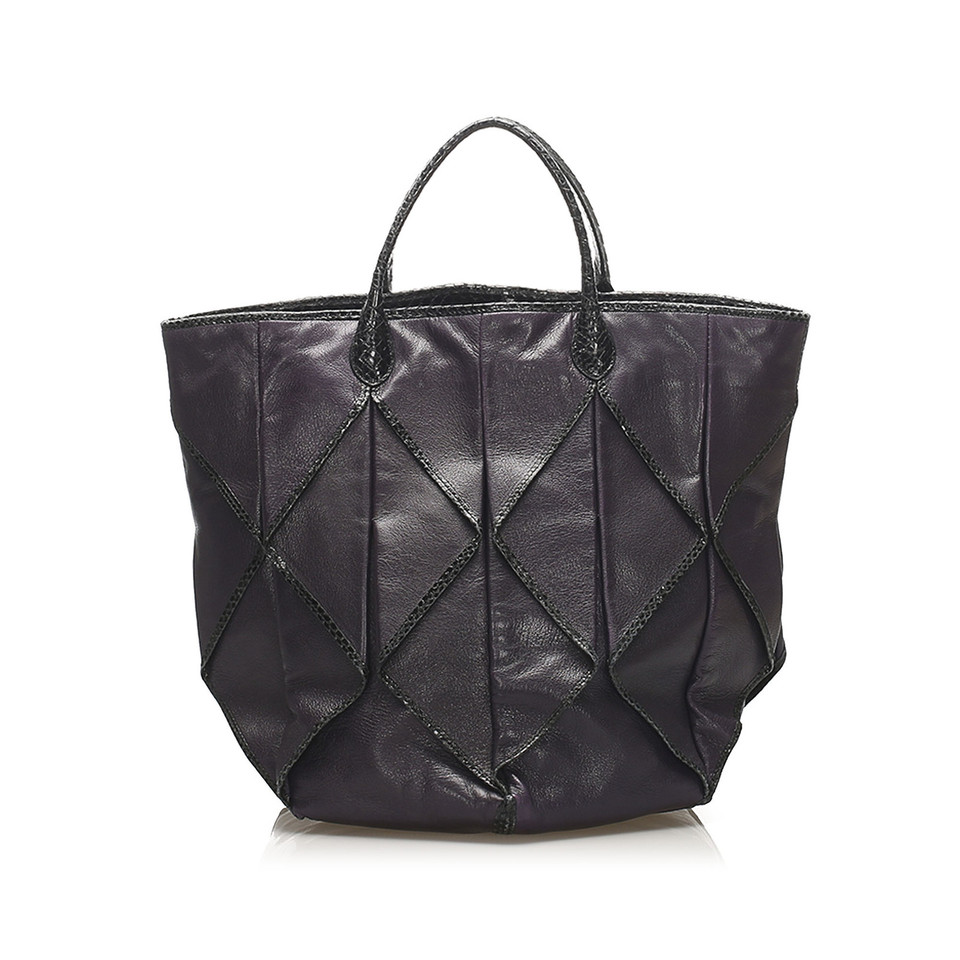 Bottega Veneta Tote Bag aus Leder in Violett