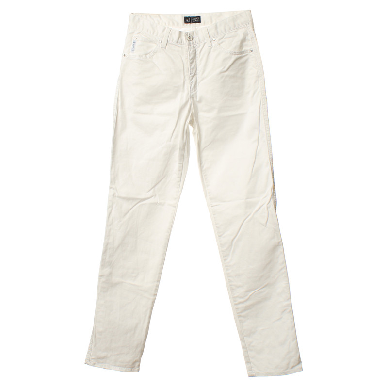 Armani Jeans Jeans coton en blanc