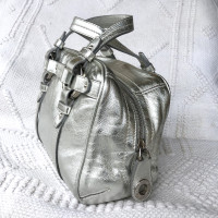 Bally Handbag Leather in Silvery