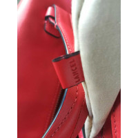 Lancel Handtasche aus Leder in Rot
