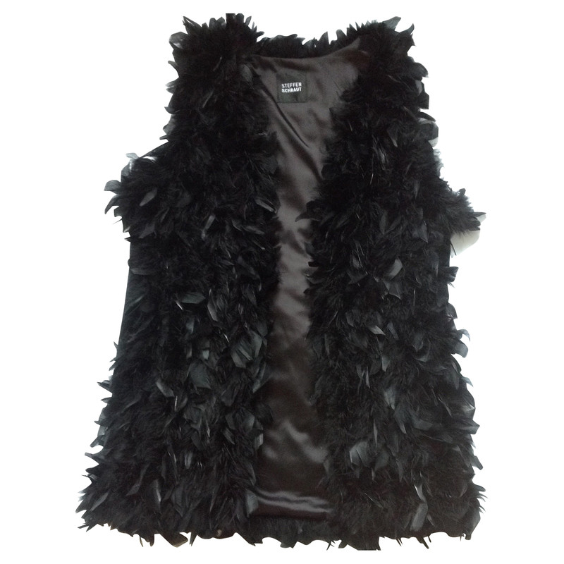 Steffen Schraut Vest made of real feathers