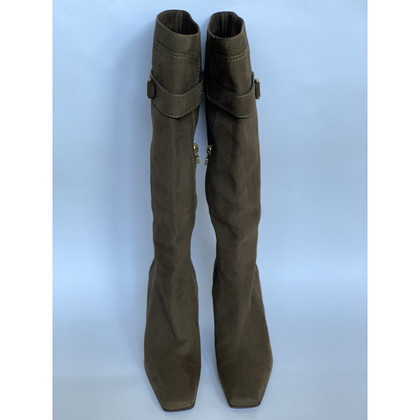 Louis Vuitton Stiefel aus Wildleder in Taupe