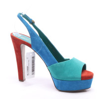 Sergio Rossi Sandals Leather in Turquoise