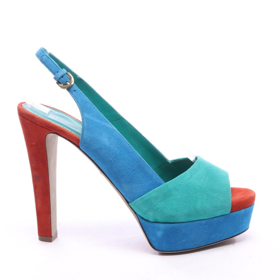 Sergio Rossi Sandals Leather in Turquoise