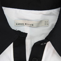 Karen Millen Bluse in Schwarz/Weiß