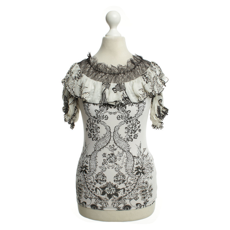 Roberto Cavalli Top with floral print