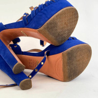 Schutz Sandalen aus Wildleder in Blau