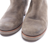 Shabbies Amsterdam Stiefel aus Leder in Khaki