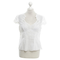 Karen Millen Blouse with lace details in white