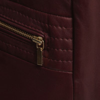 Hugo Boss veste en cuir rouge bordeaux