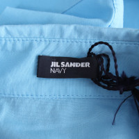 Jil Sander Top en Coton en Bleu