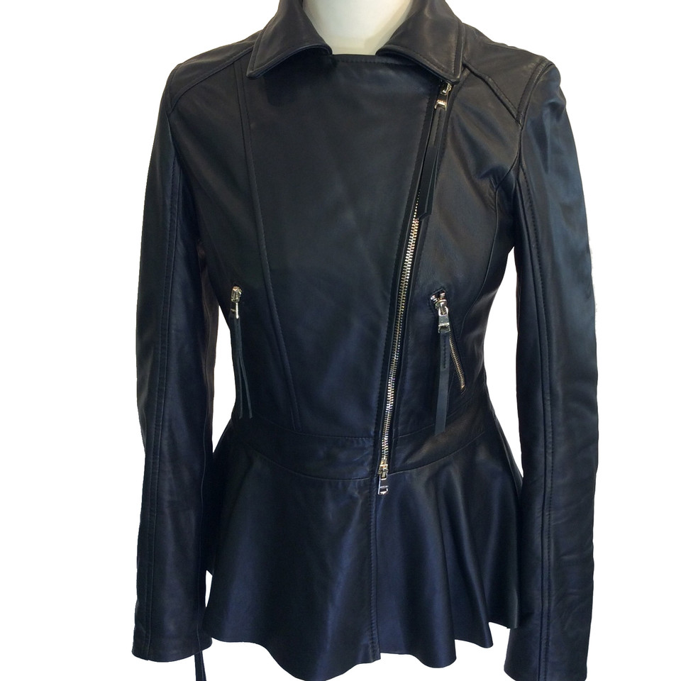 Marc Cain Leather jacket with pegs