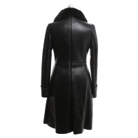 Prada Leather coat in black