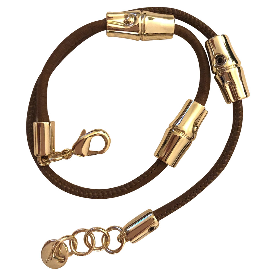 Longchamp Armband Leer in Bruin