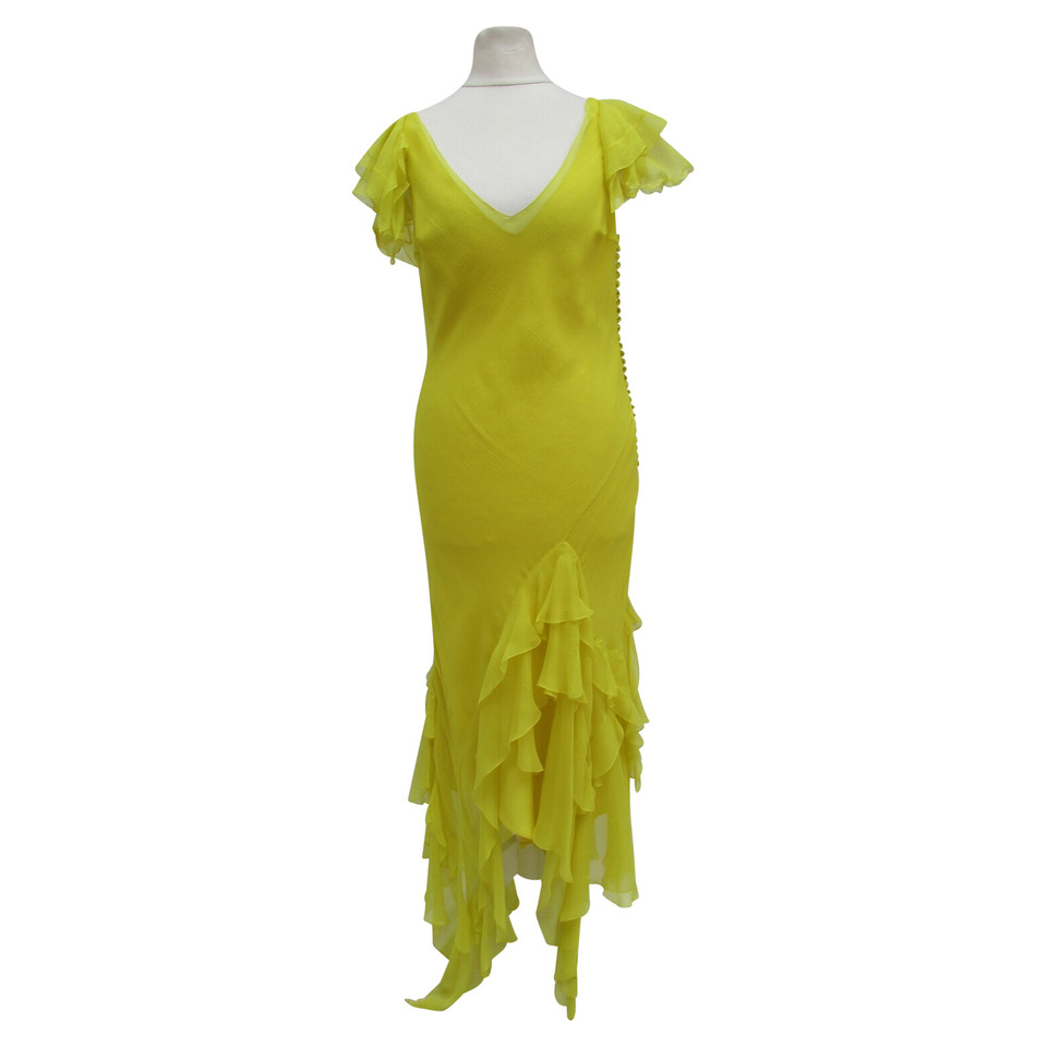 Christian Dior Dress Silk in Yellow